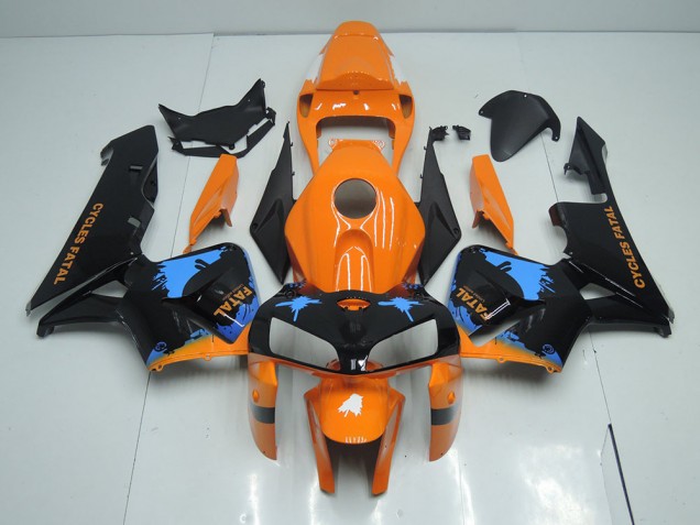 Abs Kit Carenagem & Plásticos Moto CBR 600RR 05-06 - Laranja Preto Abs Kit Carenagem & Plásticos Moto CBR 600RR 05-06 - Laranja Preto