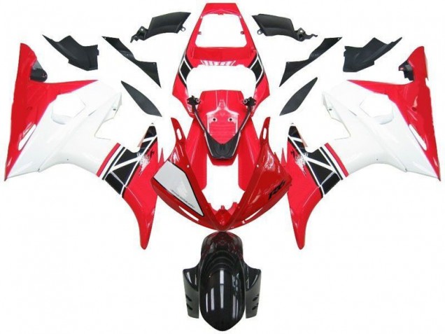 Abs Kits Completos Carenagem Moto R6 03-05 - Vermelho Branco Preto Abs Kits Completos Carenagem Moto R6 03-05 - Vermelho Branco Preto