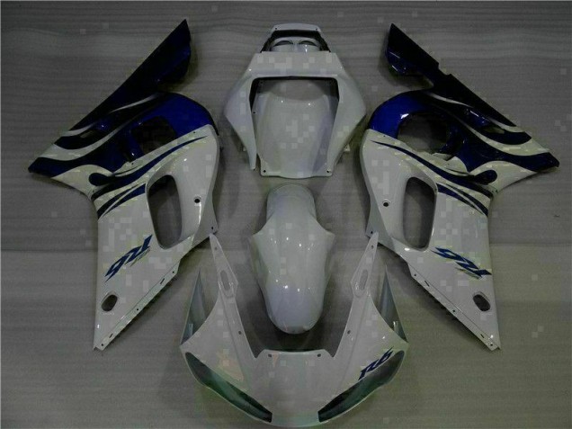 Abs Moto Plástico R6 98-02 - Branco Azul Abs Moto Plástico R6 98-02 - Branco Azul