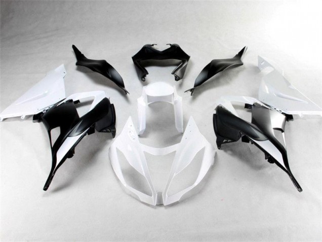 Abs Moto Plásticos ZX6R 13-18 - Branco Preto Abs Moto Plásticos ZX6R 13-18 - Branco Preto