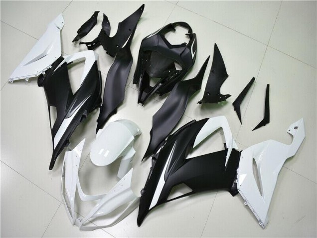 Abs Moto Plásticos ZX6R 13-18 - Branco Preto Abs Moto Plásticos ZX6R 13-18 - Branco Preto