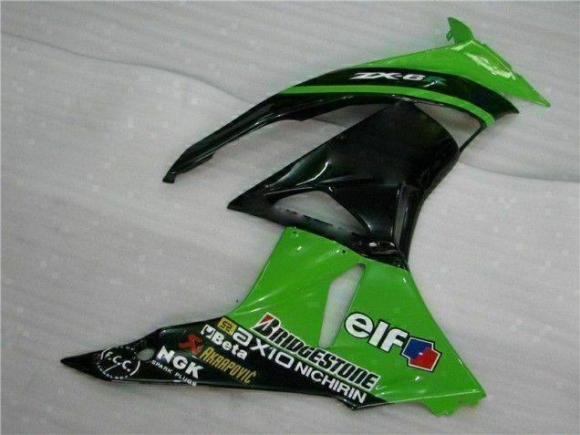Abs Motocicleta Plástico ZX6R 09-12 - Verde Preto Abs Motocicleta Plástico ZX6R 09-12 - Verde Preto
