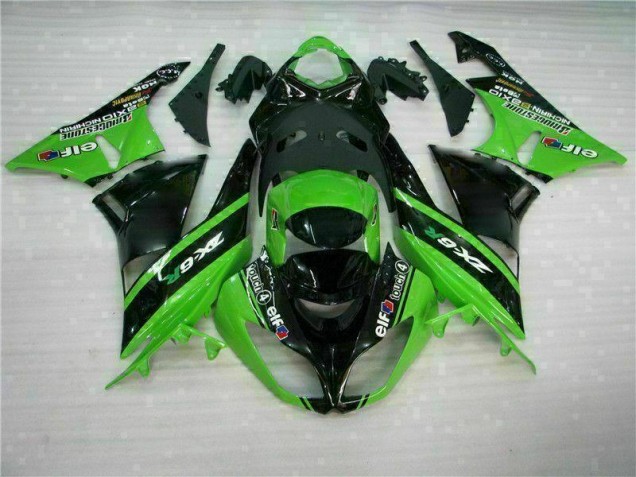 Abs Motocicleta Plástico ZX6R 09-12 - Verde Preto Abs Motocicleta Plástico ZX6R 09-12 - Verde Preto