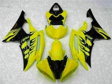 Abs Motocicleta Plásticos R6 08-16 - Amarelo Preto