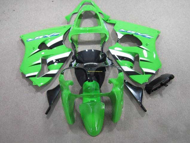 Abs Motocicleta Plásticos ZX6R 00-02 - Verde Preto Branco Abs Motocicleta Plásticos ZX6R 00-02 - Verde Preto Branco