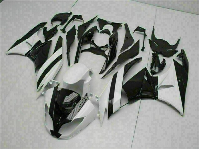 Abs Motocicleta Plásticos ZX6R 09-12 - Branco Preto Abs Motocicleta Plásticos ZX6R 09-12 - Branco Preto