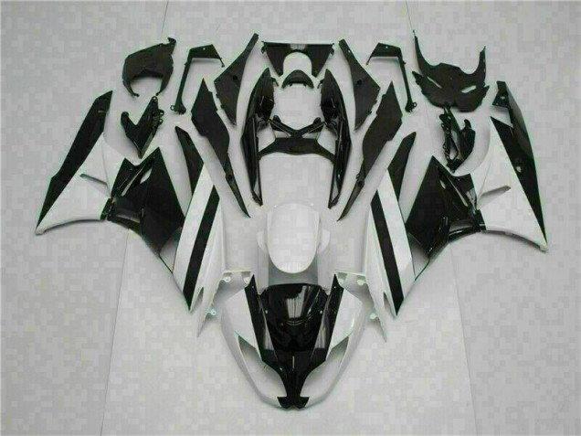 Abs Motocicleta Plásticos ZX6R 09-12 - Branco Preto Abs Motocicleta Plásticos ZX6R 09-12 - Branco Preto
