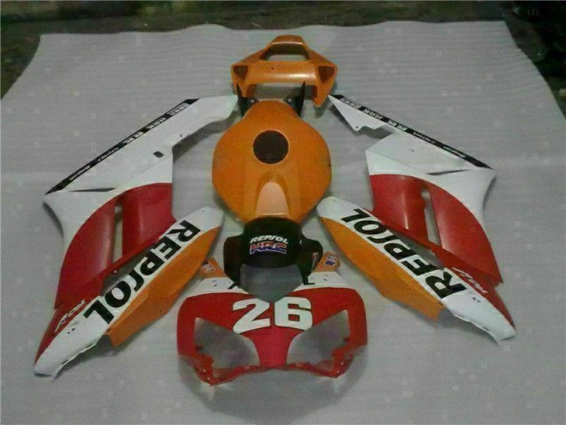 Carenagem Moto CBR 1000RR 04-05 - Laranja Vermelho Repsol 26