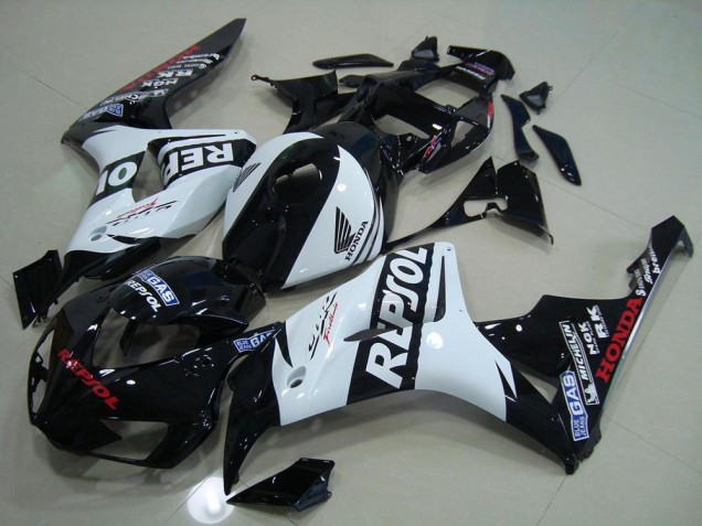 Carenagem Moto CBR 1000RR 06-07 - Preto Branco Repsol Carenagem Moto CBR 1000RR 06-07 - Preto Branco Repsol