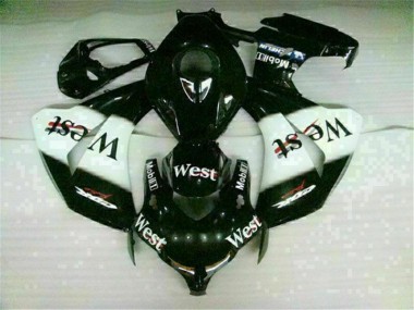 Carenagem Moto CBR 1000RR 08-11 - Branco Preto West