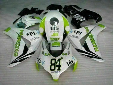 Carenagem Moto CBR 1000RR 08-11 - Branco Verde Hannspree 84