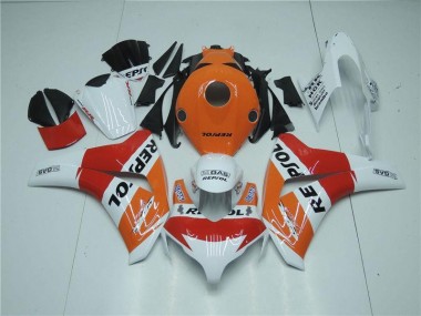 Carenagem Moto CBR 1000RR 08-11 - Laranja Branco Vermelho Repsol