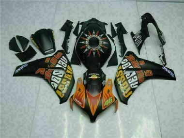 Carenagem Moto CBR 1000RR 08-11 - Laranja Preto