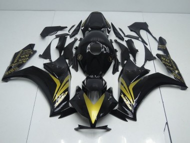 Carenagem Moto CBR 1000RR 12-16 - Preto Brilhante & Ouro