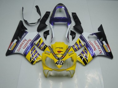 Carenagem Moto CBR 600 F4i 01-03 - Amarelo Branco Nastro Azzurro