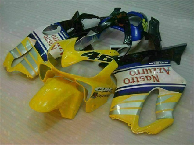 Carenagem Moto CBR 600 F4i 01-03 - Amarelo Prata Nastro Azzurro Carenagem Moto CBR 600 F4i 01-03 - Amarelo Prata Nastro Azzurro