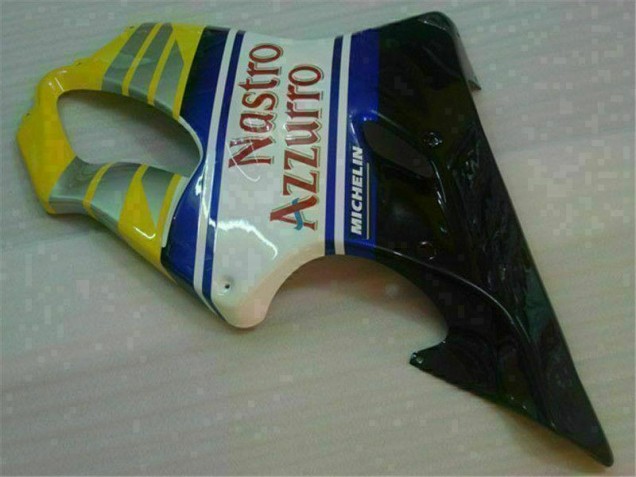 Carenagem Moto CBR 600 F4i 01-03 - Amarelo Prata Nastro Azzurro Carenagem Moto CBR 600 F4i 01-03 - Amarelo Prata Nastro Azzurro