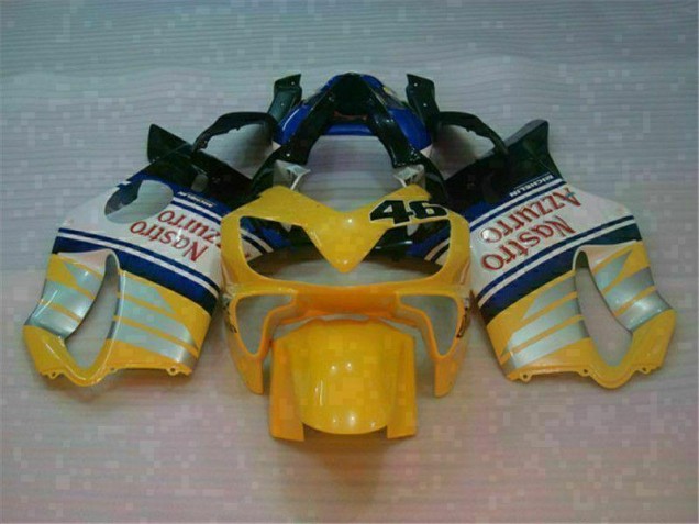 Carenagem Moto CBR 600 F4i 01-03 - Amarelo Prata Nastro Azzurro Carenagem Moto CBR 600 F4i 01-03 - Amarelo Prata Nastro Azzurro