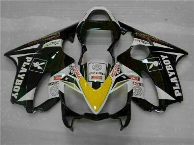 Carenagem Moto CBR 600 F4i 01-03 - Amarelo Prata Preto Playboy
