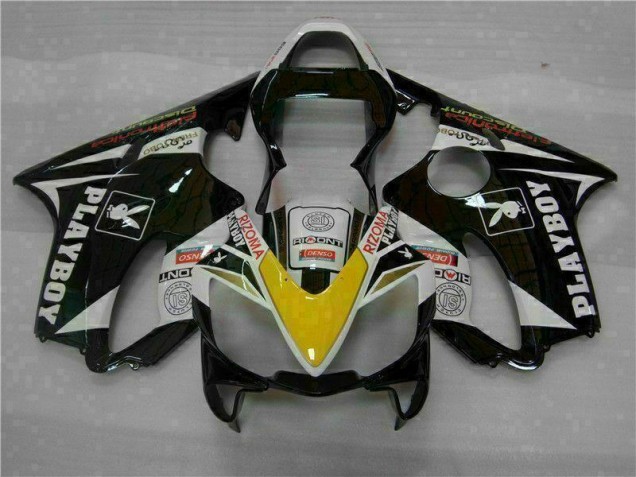 Carenagem Moto CBR 600 F4i 01-03 - Amarelo Prata Preto Playboy Carenagem Moto CBR 600 F4i 01-03 - Amarelo Prata Preto Playboy