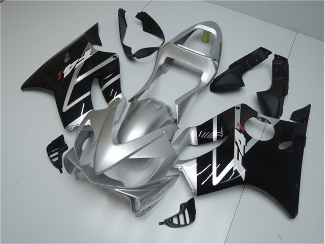 Carenagem Moto CBR 600 F4i 01-03 - Prata Preto Carenagem Moto CBR 600 F4i 01-03 - Prata Preto