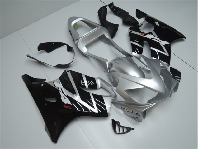 Carenagem Moto CBR 600 F4i 01-03 - Prata Preto Carenagem Moto CBR 600 F4i 01-03 - Prata Preto