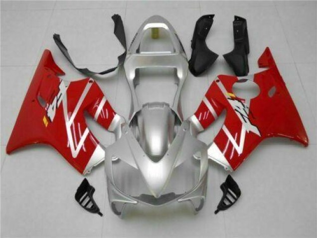 Carenagem Moto CBR 600 F4i 01-03 - Prata Vermelho Carenagem Moto CBR 600 F4i 01-03 - Prata Vermelho