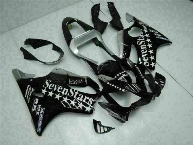Carenagem Moto CBR 600 F4i 01-03 - Preto Branco SevenStarss Carenagem Moto CBR 600 F4i 01-03 - Preto Branco SevenStarss