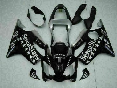 Carenagem Moto CBR 600 F4i 01-03 - Preto Branco SevenStarss