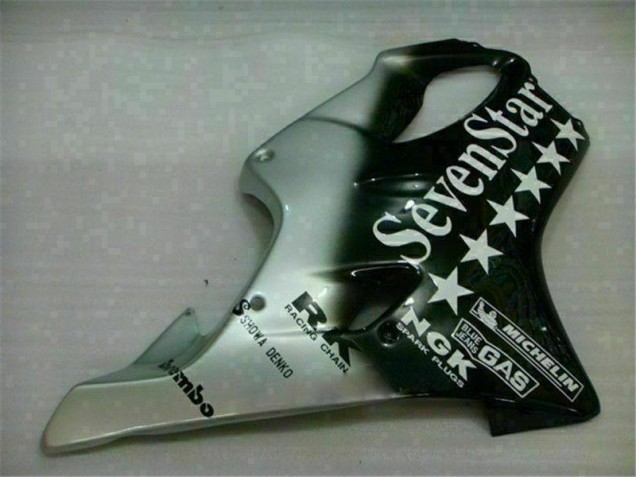 Carenagem Moto CBR 600 F4i 01-03 - Preto Prata SevenStarss Carenagem Moto CBR 600 F4i 01-03 - Preto Prata SevenStarss