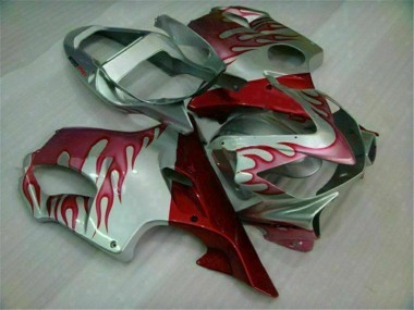 Carenagem Moto CBR 600 F4i 01-03 - Vermelho Chama Prata