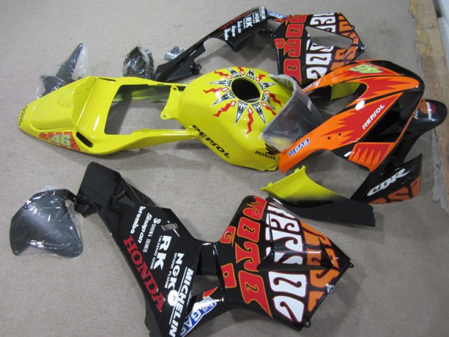 Carenagem Moto CBR 600RR 03-04 - Amarelo Preto Repsol 46 Carenagem Moto CBR 600RR 03-04 - Amarelo Preto Repsol 46