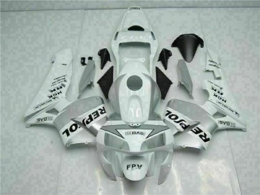 Carenagem Moto CBR 600RR 03-04 - Branco Prata Repsol