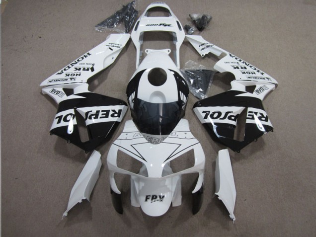 Carenagem Moto CBR 600RR 03-04 - Branco Preto Repsol