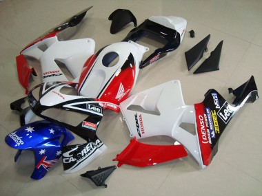 Carenagem Moto CBR 600RR 03-04 - Branco Preto Vermelho Lee