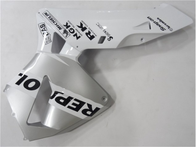 Carenagem Moto CBR 600RR 03-04 - Prata Branco Preto Repsol Carenagem Moto CBR 600RR 03-04 - Prata Branco Preto Repsol