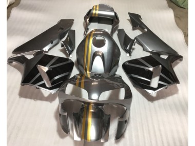 Carenagem Moto CBR 600RR 03-04 - Prata Ouro Preto