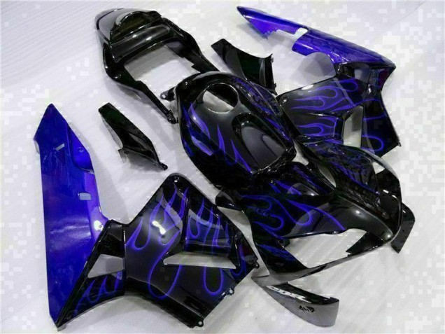 Carenagem Moto CBR 600RR 03-04 - Preto & Azul Chama