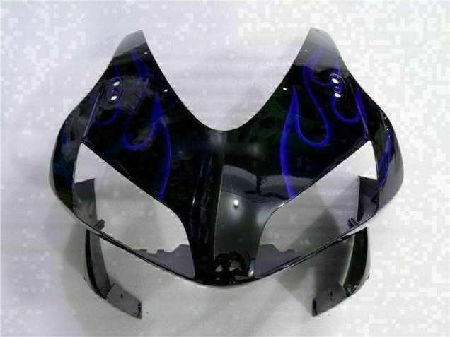 Carenagem Moto CBR 600RR 03-04 - Preto & Azul Chama