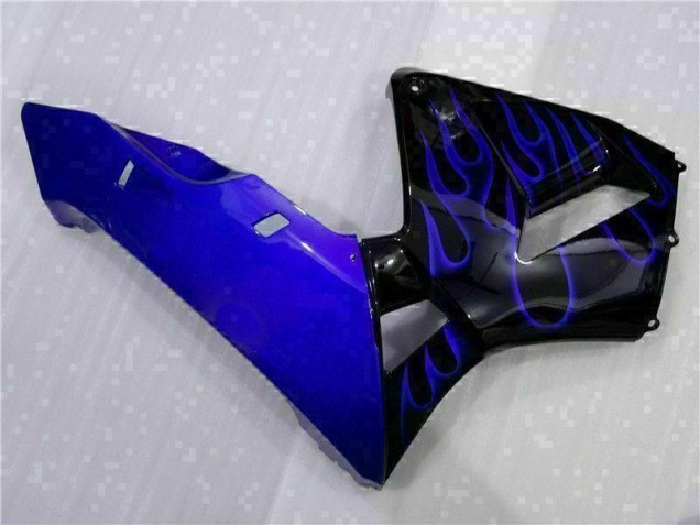 Carenagem Moto CBR 600RR 03-04 - Preto & Azul Chama