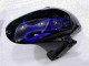 Carenagem Moto CBR 600RR 03-04 - Preto & Azul Chama