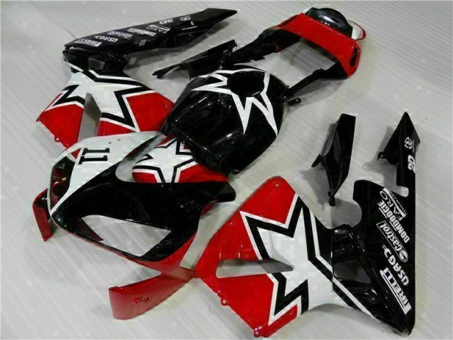 Carenagem Moto CBR 600RR 03-04 - Preto Branco 11