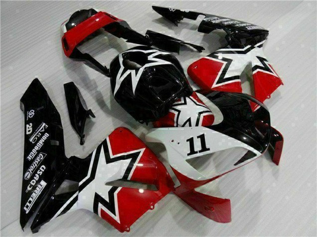 Carenagem Moto CBR 600RR 03-04 - Preto Branco 11