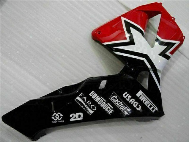 Carenagem Moto CBR 600RR 03-04 - Preto Branco 11
