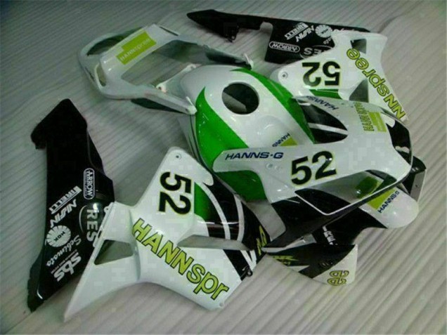 Carenagem Moto CBR 600RR 03-04 - Verde Branco Preto