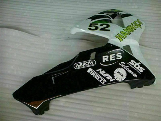 Carenagem Moto CBR 600RR 03-04 - Verde Branco Preto