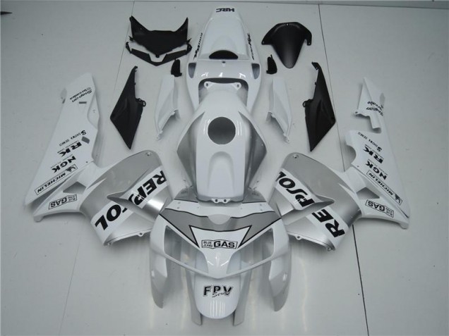 Carenagem Moto CBR 600RR 05-06 - Branco Prata Preto Repsol Carenagem Moto CBR 600RR 05-06 - Branco Prata Preto Repsol