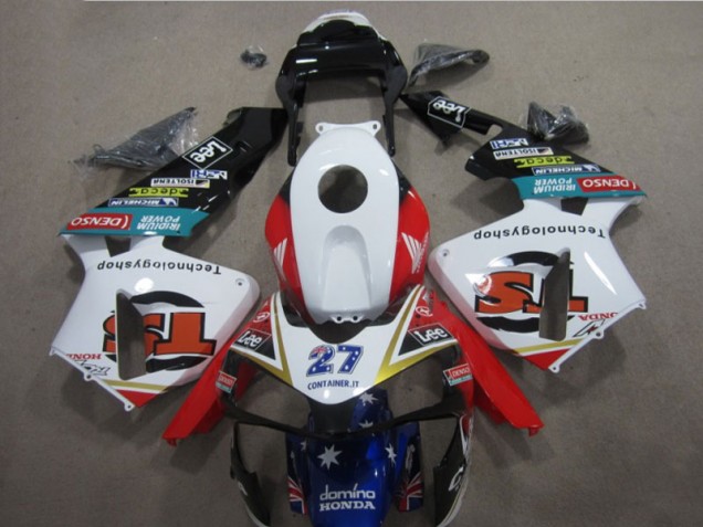 Carenagem Moto CBR 600RR 05-06 - Branco Vermelho Azul Lee 27 Carenagem Moto CBR 600RR 05-06 - Branco Vermelho Azul Lee 27