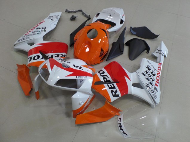 Carenagem Moto CBR 600RR 05-06 - Laranja Branco Repsol Carenagem Moto CBR 600RR 05-06 - Laranja Branco Repsol