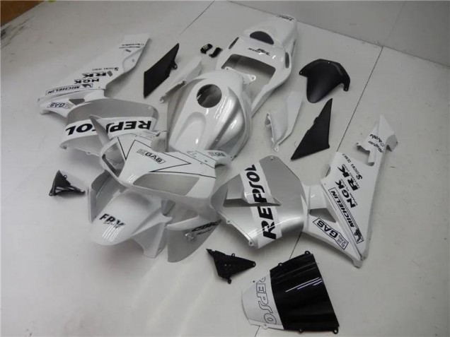 Carenagem Moto CBR 600RR 05-06 - Prata Branco Preto Repsol